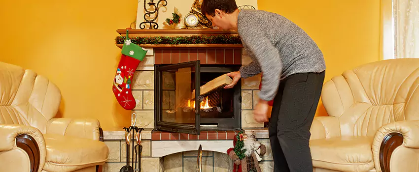 Rusted Metal Fireplace Restoration in Clearfield, Utah
